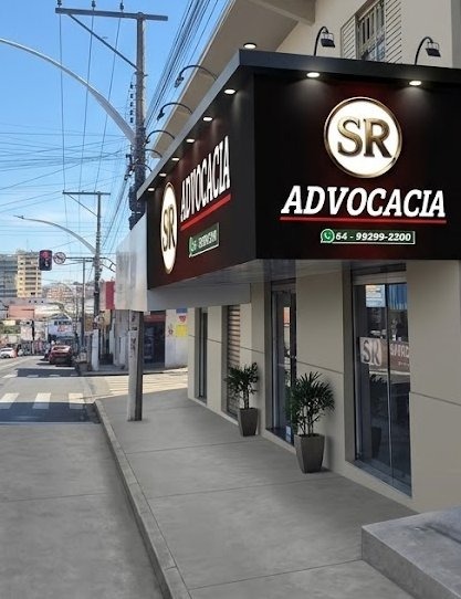 Fachada do escritório da SR Advocacia em Caldas Novas